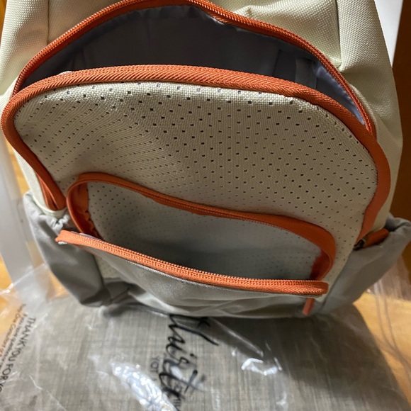 Thirty-One Gray and Orange Sling Backpack - Picture 4 of 6